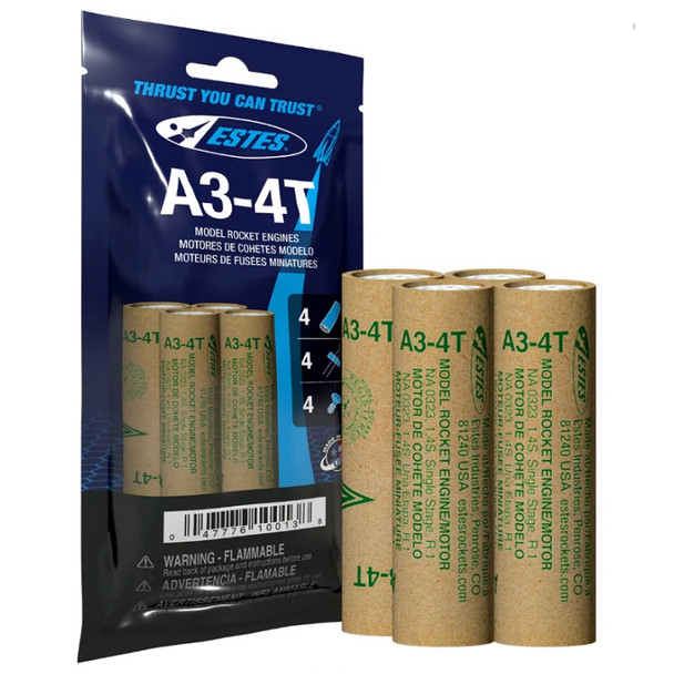Estes A3-4T model rocket engines 10013