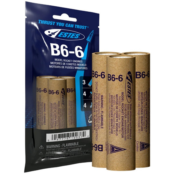 Estes B6-6 model rocket engines 10037