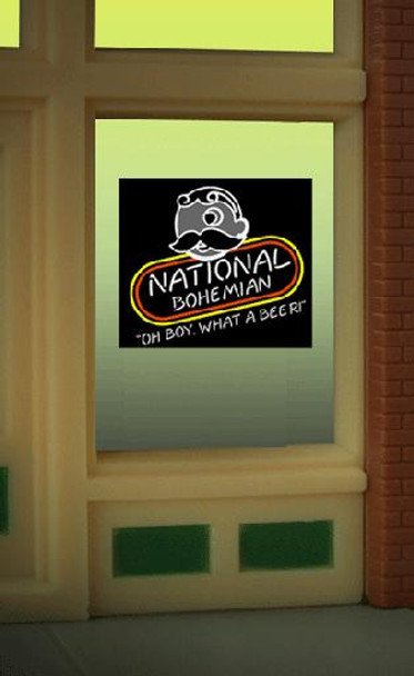 Miller Engineering Natty Boh Animated Window Sign