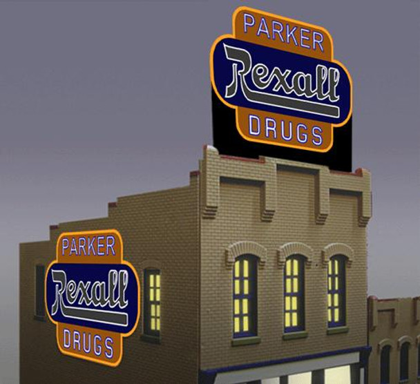 Miller Engineering Rexall Drugs animated billboard 7582