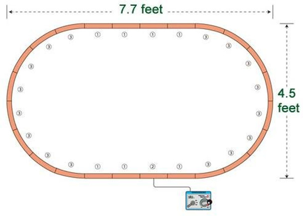 Kato UNITRACK HO HM1 oval track layout  3-105