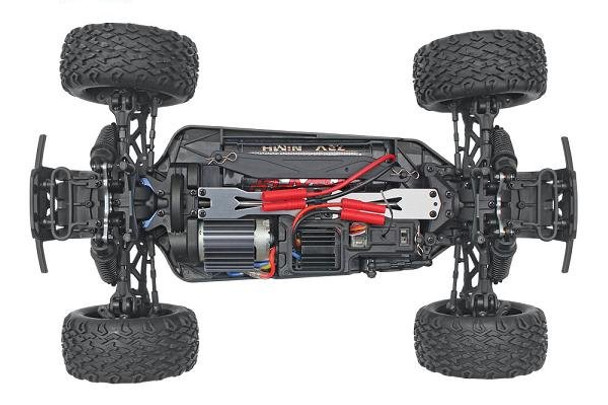 Redcat Racing Blackout XTE brushed 4x4 1/10 RC monster truck chassis top view