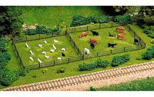 Atlas 3-rail fence & gate HO scale 777