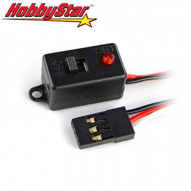 HobbyStar 80A brushless sensorless ESC on/off switch and receiver plug