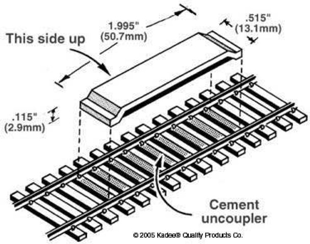 Kadee #321 delayed action code 100 between-the-rails HO scale uncoupler