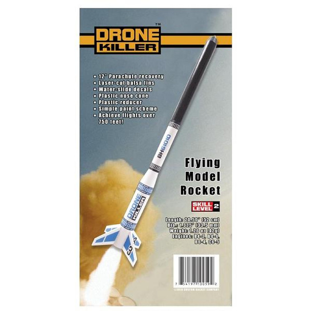 Custom Drone Killer model rocket kit header card