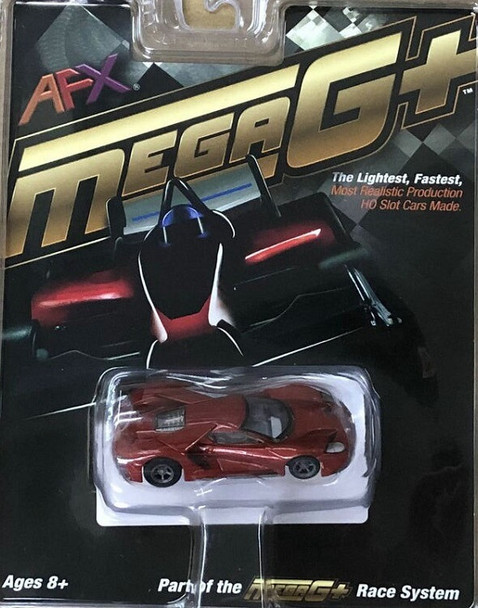 AFX Mega-G+ Ford GT liquid red HO scale slot car packaging 22030
