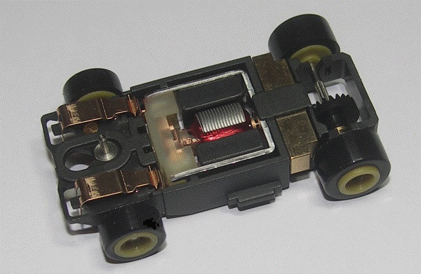 Bulldog AFX Brass Class HO Slot Car Chassis - BRS Hobbies