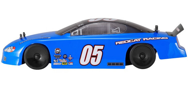 Redcat Racing Lightning EPX STK 1/10 RC on road car side view blue