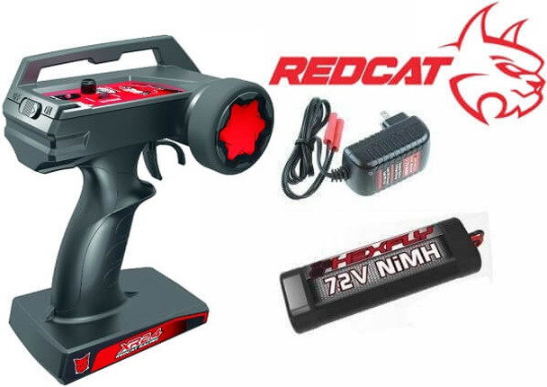 Redcat Racing Piranha TR10 2.4 GHz radio, NiMH battery and charger