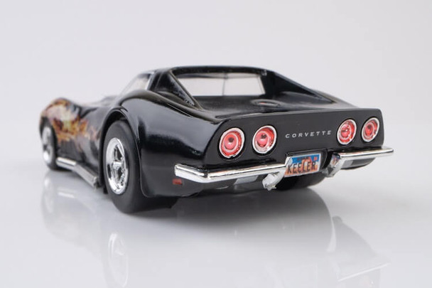 AFX Mega-G+ 1968 Corvette L88 black flame HO slot car rear view
