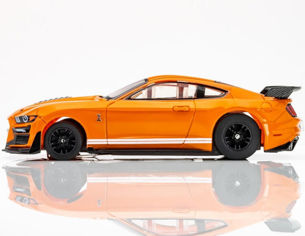 AFX Mega-G+ 2021 Shelby GT500 twister orange HO slot car side view