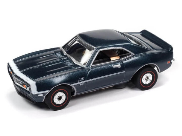 Auto World ThunderJet 1968 Chevrolet Camaro blue HO slot car