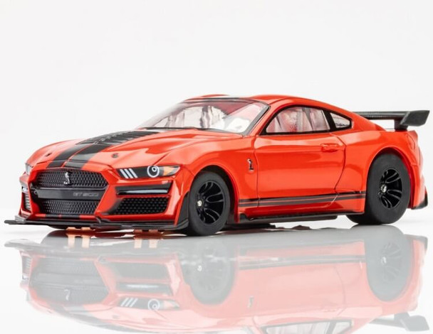 AFX Mega-G+ 2021 Shelby GT500 racing red HO slot car front side view