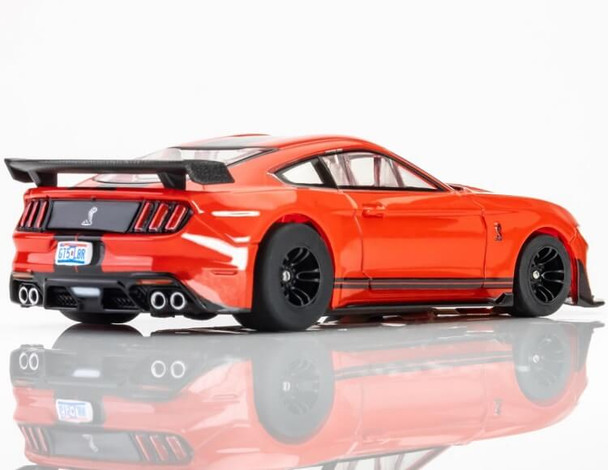 AFX Mega-G+ 2021 Shelby GT500 racing red HO slot car rear side view