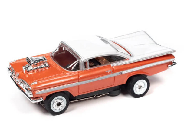 Auto World ThunderJet 1959 Chevy Impala orange HO slot car