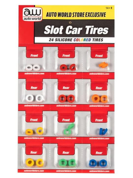 Auto World X-Traction silicone colored tires 24 pack SCM160