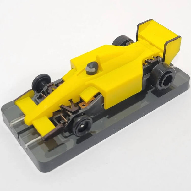 Viper Formula V race ready yellow HO slot car