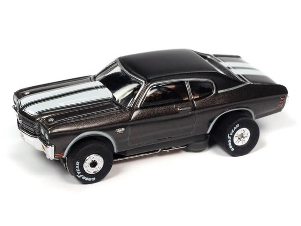 Auto World ThunderJet 1970 Chevrolet Chevelle SS gray HO slot car