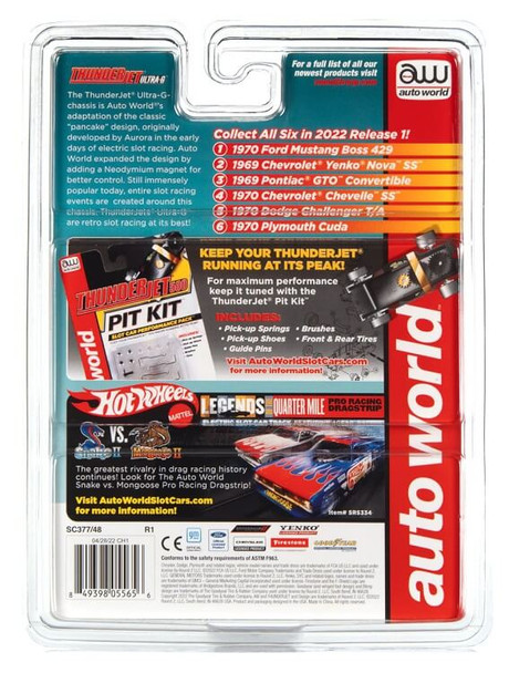 Auto World ThunderJet Ok Used Cars HO slot car back of package