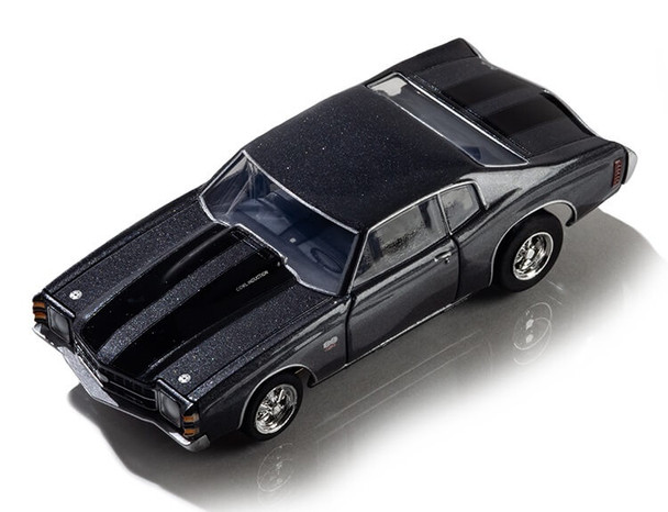 AFX Mega-G+ 1972 Chevelle SS454 black HO slot car 22087