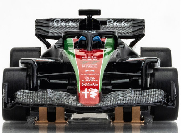 AFX Mega-G+ Alfa Romeo F1 Monza 2023 HO slot car front view