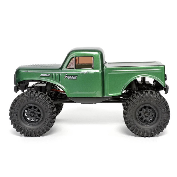Redcat Ascent-18 brushless 1/18 rock crawler green side view