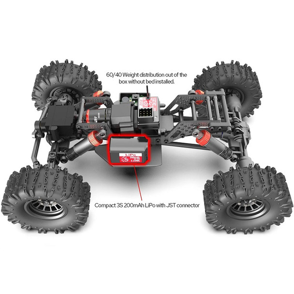 Redcat Ascent-18 APEX brushless 1/18 RC rock crawler running chassis