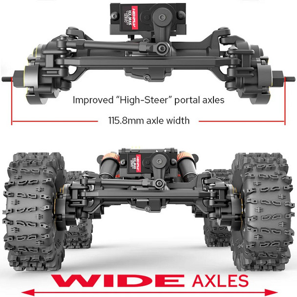 Redcat Ascent-18 APEX brushless 1/18 RC rock crawler portal axles
