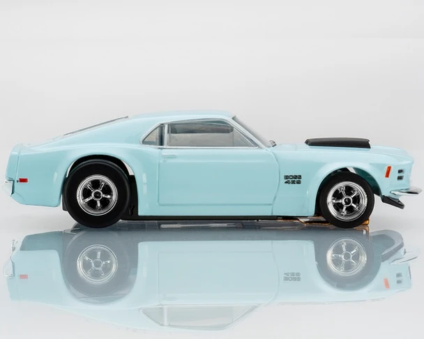 AFX Mega-G+ 1970 Mustang Boss 429 HO slot car side view
