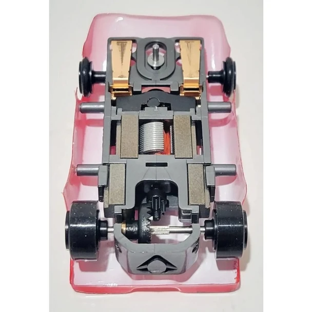 Viper V-Spec V17 red HO slot car bottom view