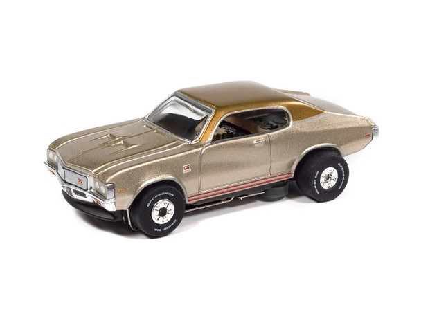 Auto World ThunderJet 1972 Buick GS tan HO slot car