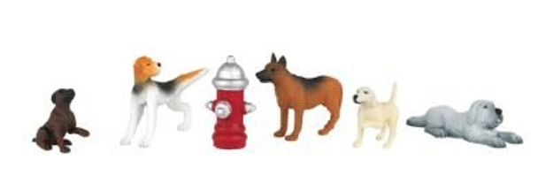Bachmann Scene Scapes dogs w/ fire hydrant HO scale 33108