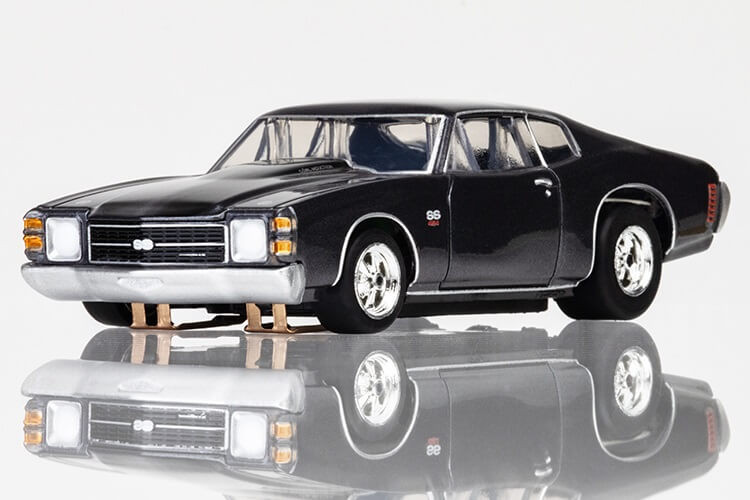 AFX Mega-G+ 1972 Chevelle SS454 Black HO Slot Car - BRS Hobbies