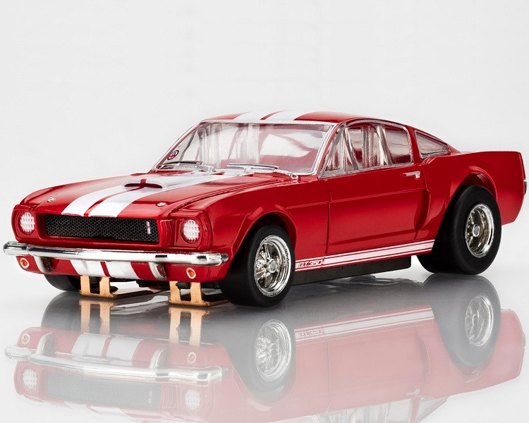 AFX Mega-G+ 1966 Shelby GT350 Red White Stripes HO Slot Car - BRS