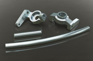 Redcat Racing Aluminum Steering Mount – Left/Right, Blue, For Rampage Models