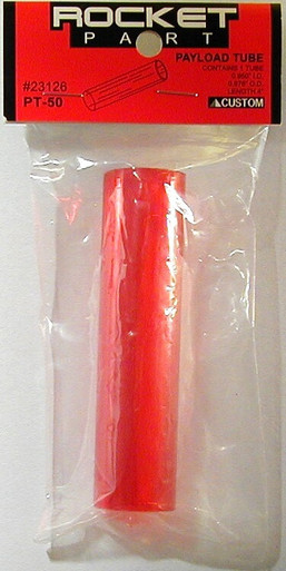 Custom BT50 Clear Red Payload Tube - BRS Hobbies