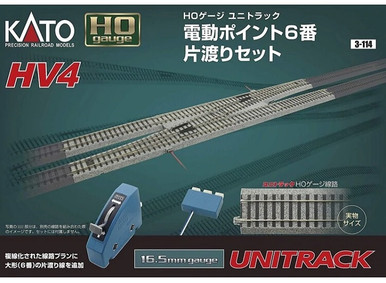 KATO UNITRACK HO HV4 Interchange Track Set w/ #6 Electric Turnouts