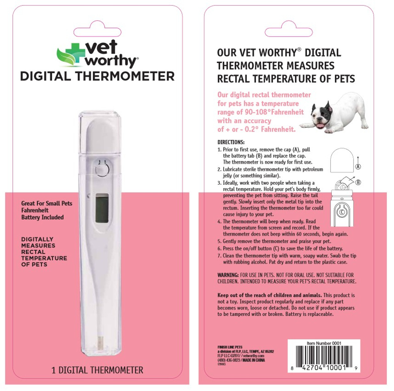 Vet Worthy Digital Thermometer - Jeffers