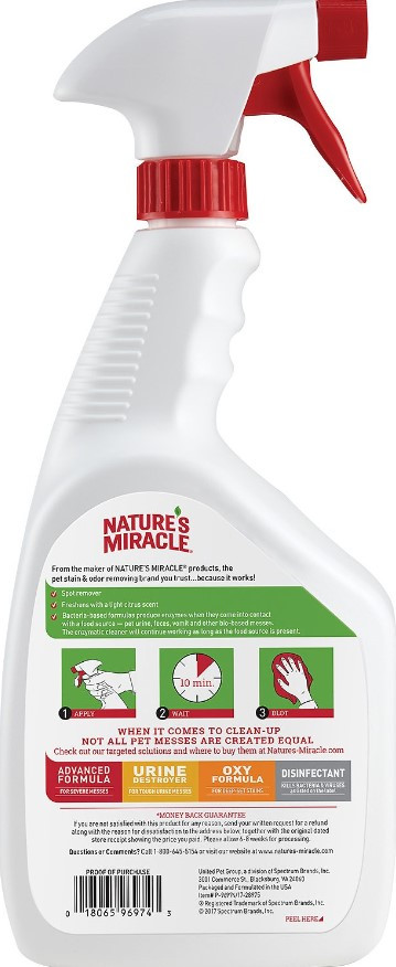 Nature's Miracle Just for Cats Stain Odor Remover 32oz Spray