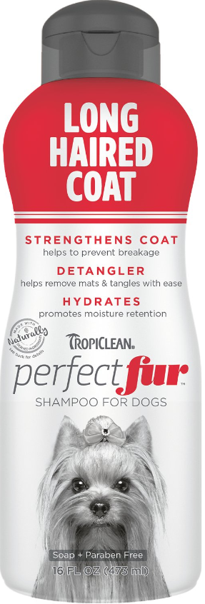 TropiClean PerfectFur Long Haired Coat Dog Shampoo 16oz