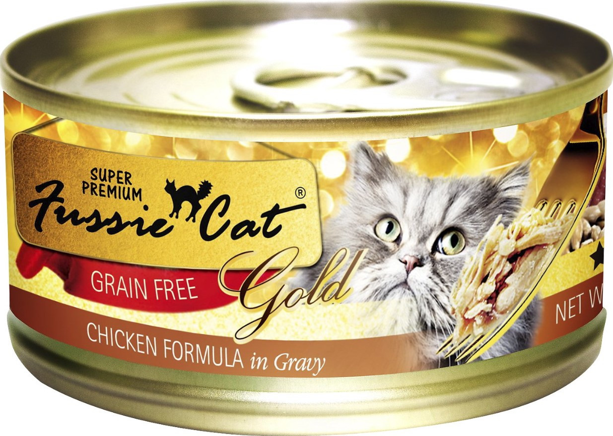 キャットフード Yellowgreensunday Fussie Cat Grain-Free Super Premium Chicken in Gravy Canned Cat