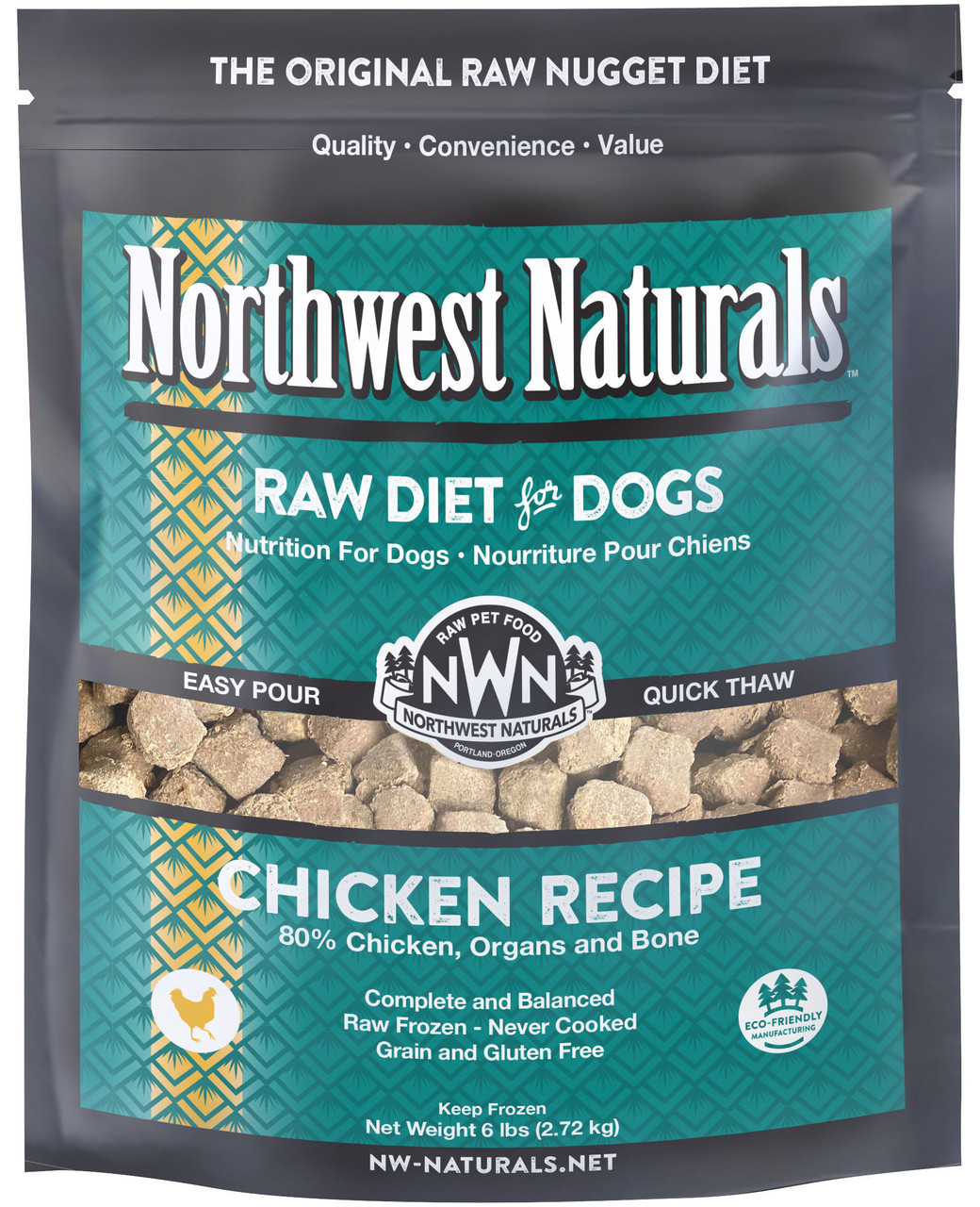Northwest Naturals Chicken Recipe Raw Frozen Dog Food Northwest Pets