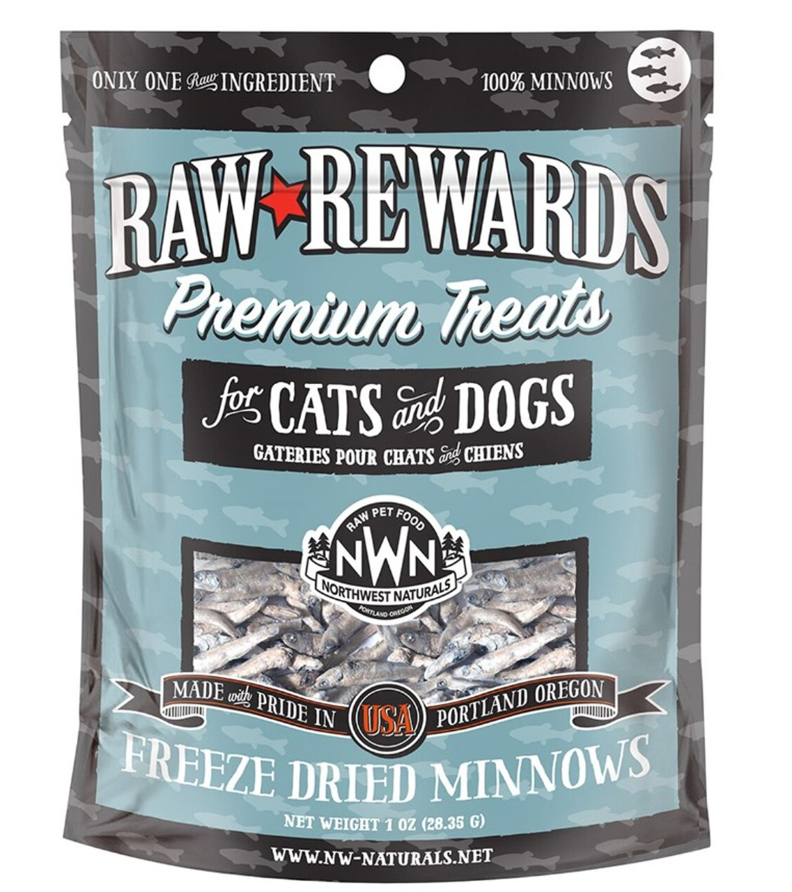 Raw Paws Freeze-Dried Minnows for Dogs and Cats (2-oz) USA Fish Dog Treats  - All Natural Raw Freeze Dried Dog Snacks - Grain Free Cat Reward - Single  Ingredient Minnow Cat Treats 