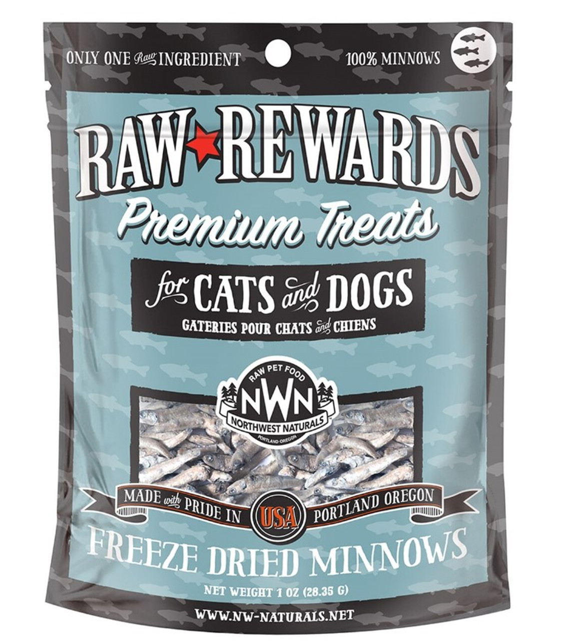 Freeze Dried Raw Golden Shiner Minnow Treats 