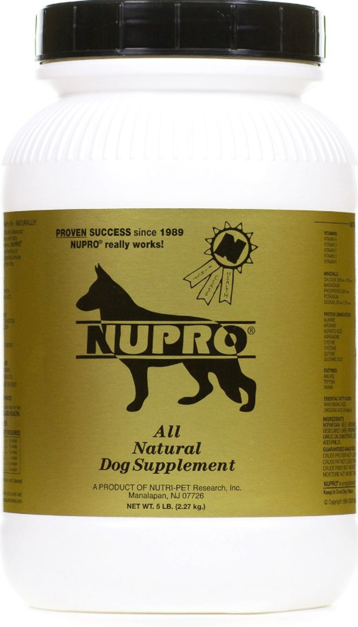 Nupro all natural shop dog supplement gold