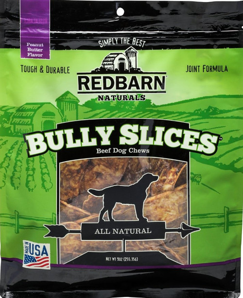 RedBarn Naturals Bully Slices Dog Treats Peanut Butter Flavor 9oz