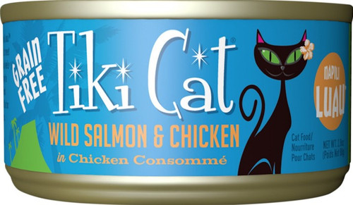 Tiki Cat Grain-Free Napili Luau Wild Salmon & Chicken Canned Cat Food 2.8oz