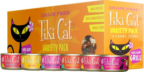 Tiki Cat Grain-Free King Kam Grill Variety Pack Canned Cat Food 2.8oz, 12 Pack