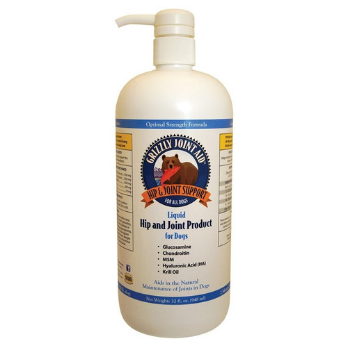 Grizzly Hip & Joint Liquid Supplement for Dogs 16oz